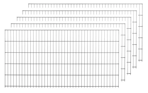 Doppelstabmattenset anthrazit 5 Stück  a 83cm x 200cm