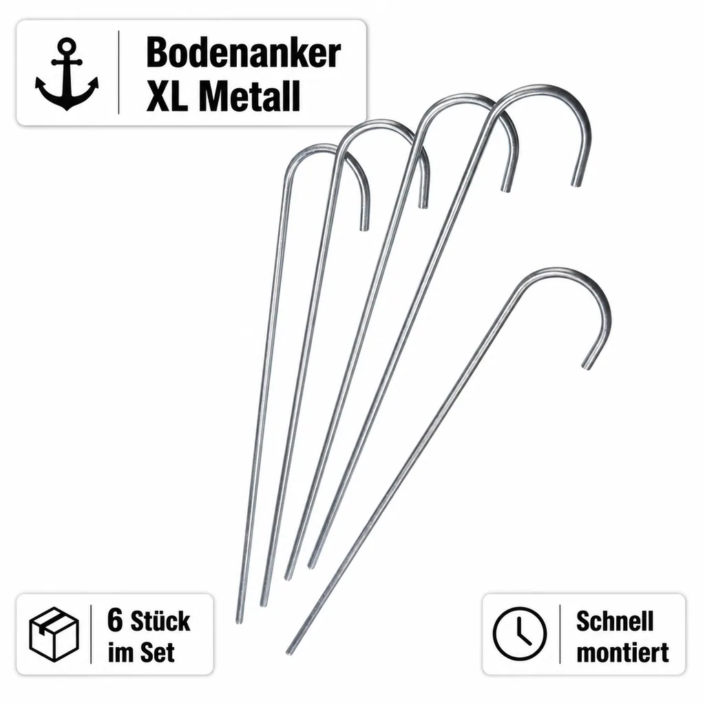 Bodenanker XL Metall 50 cm