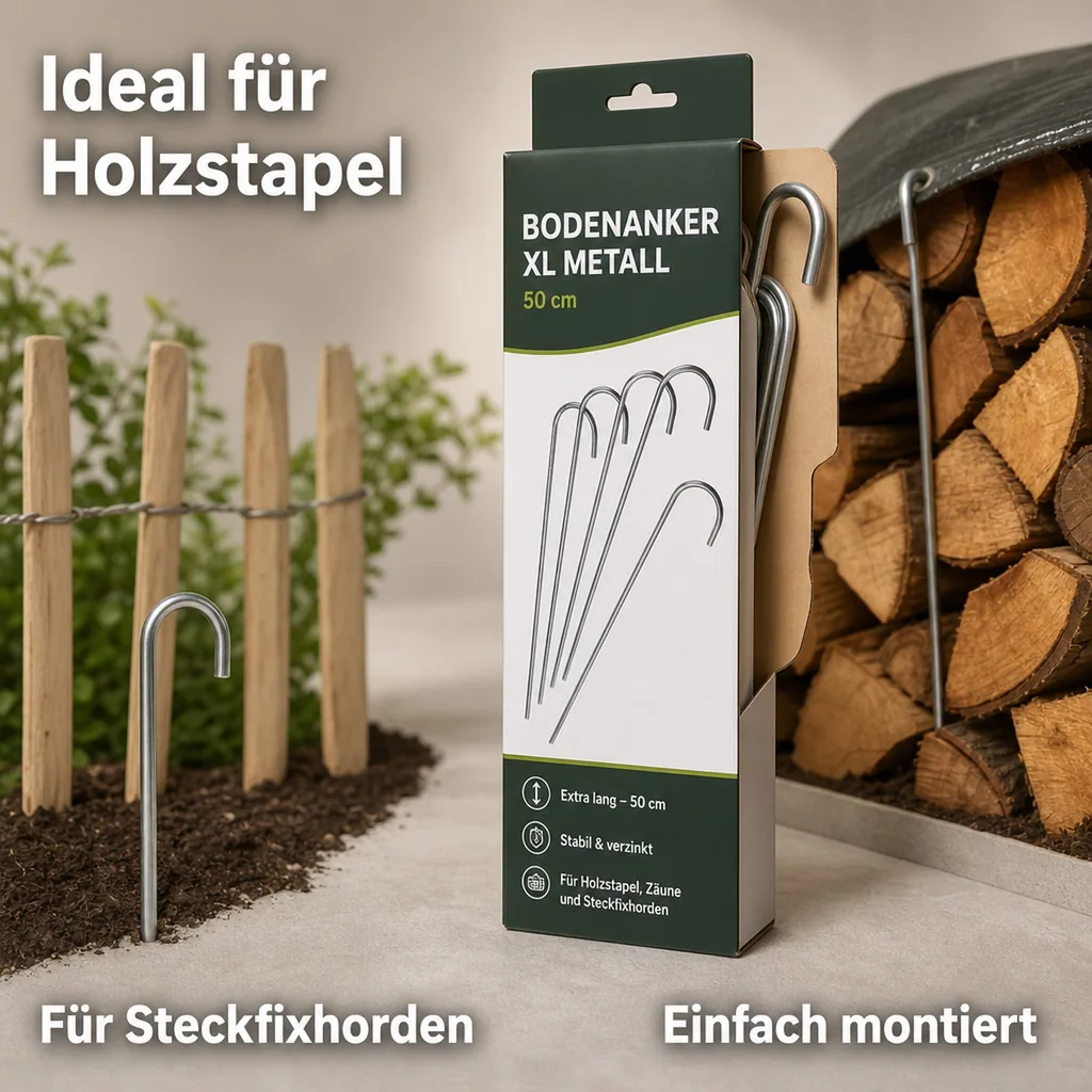 Bodenanker XL Metall 50 cm