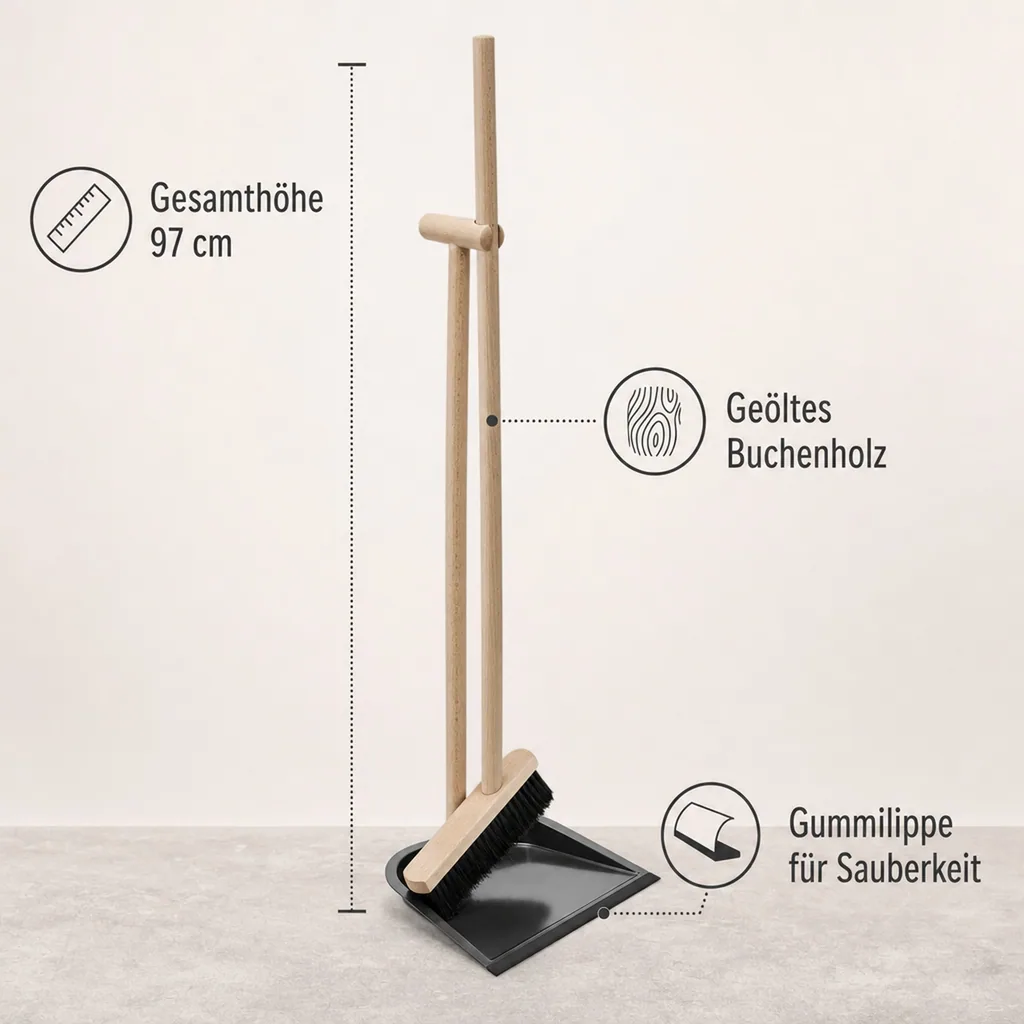 Steh Kehrgarnitur "Faule Grete", Gesamthöhe 97 cm - 760 g