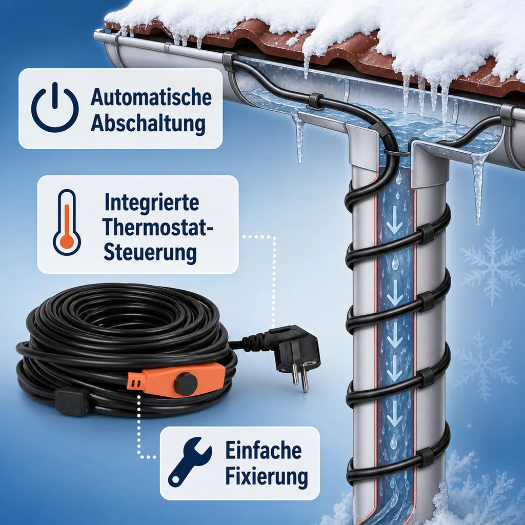 Frostschutz Heizleitung, 2 m, 32 Watt