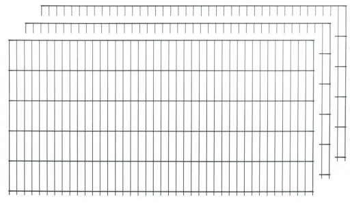 Doppelstabmattenset grün  5 Stück  a 103cm x 200cm