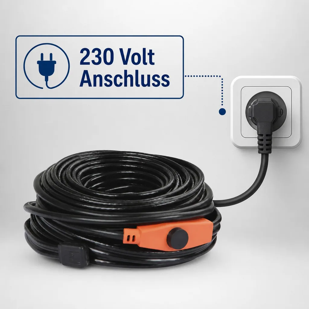 Frostschutz Heizleitung 1 m, 16 Watt