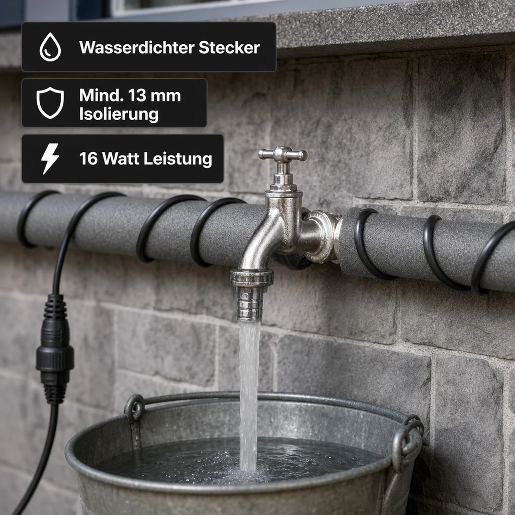 Frostschutz Heizleitung 1 m, 16 Watt