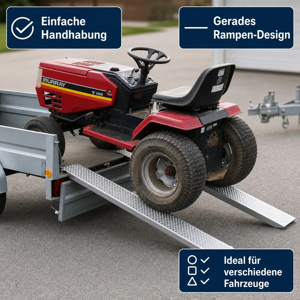 Alu-Auffahr- und Verladerampen, gerade, 2 Stück