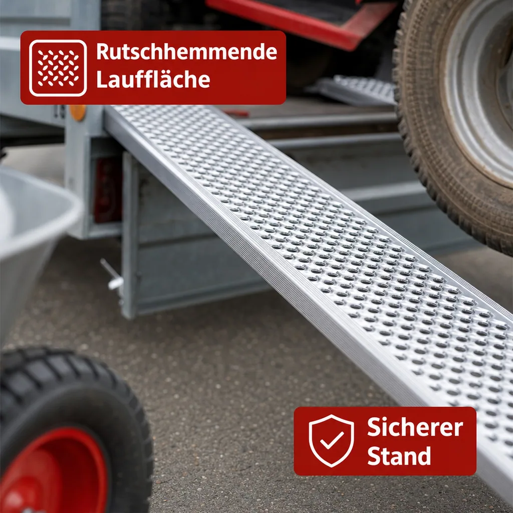 Alu-Auffahr- und Verladerampen, gerade, 2 Stück