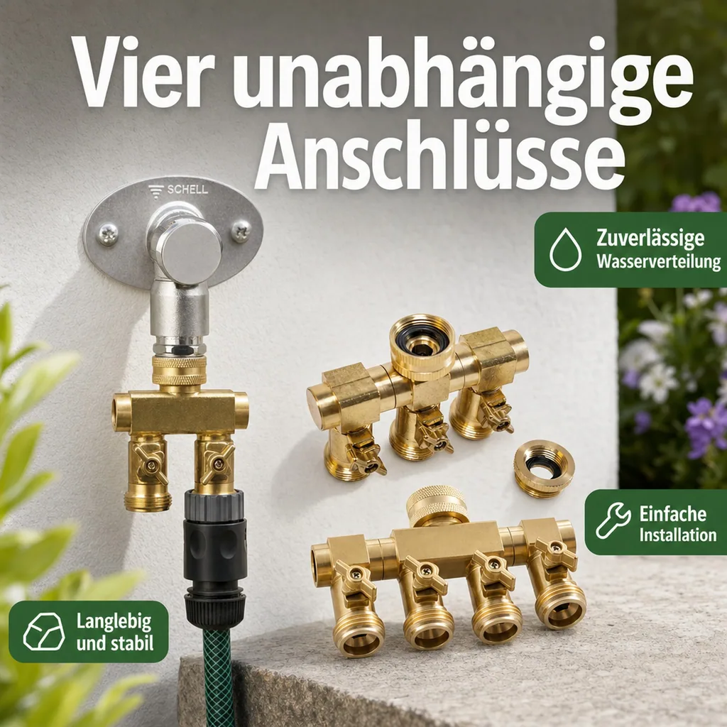 Wasserverteiler 2 Wege Außengewinde 3/4"
