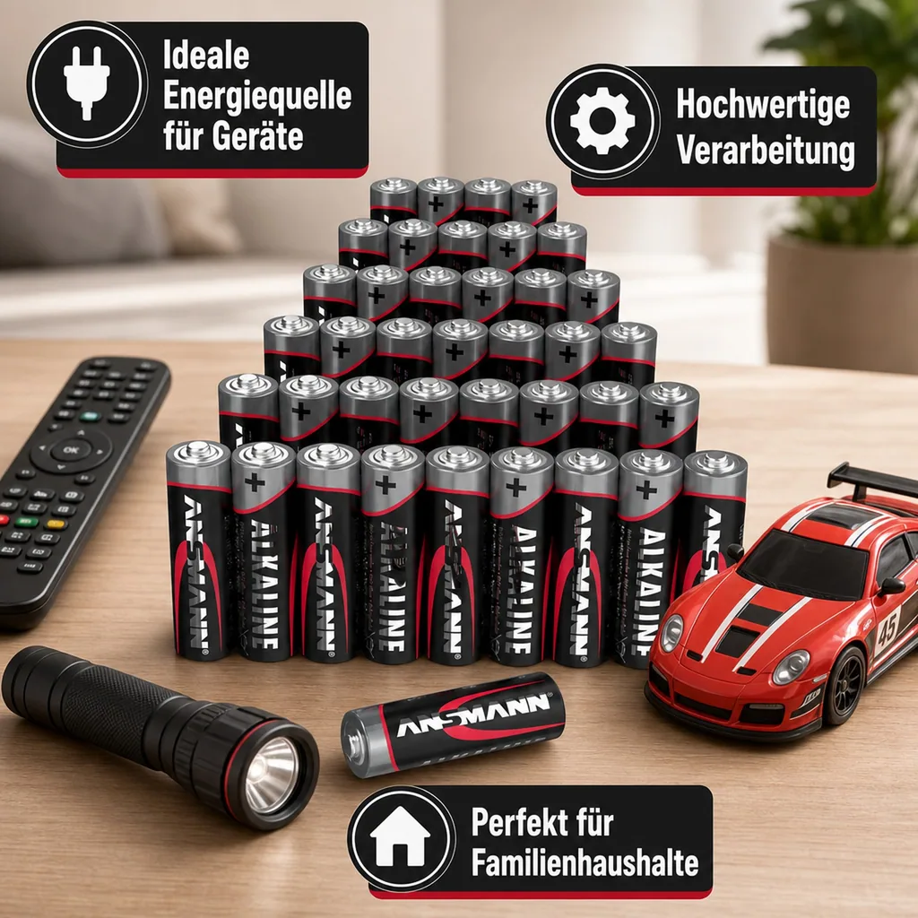 Alkaline Mignon (AA) Batterien - 40 Stück