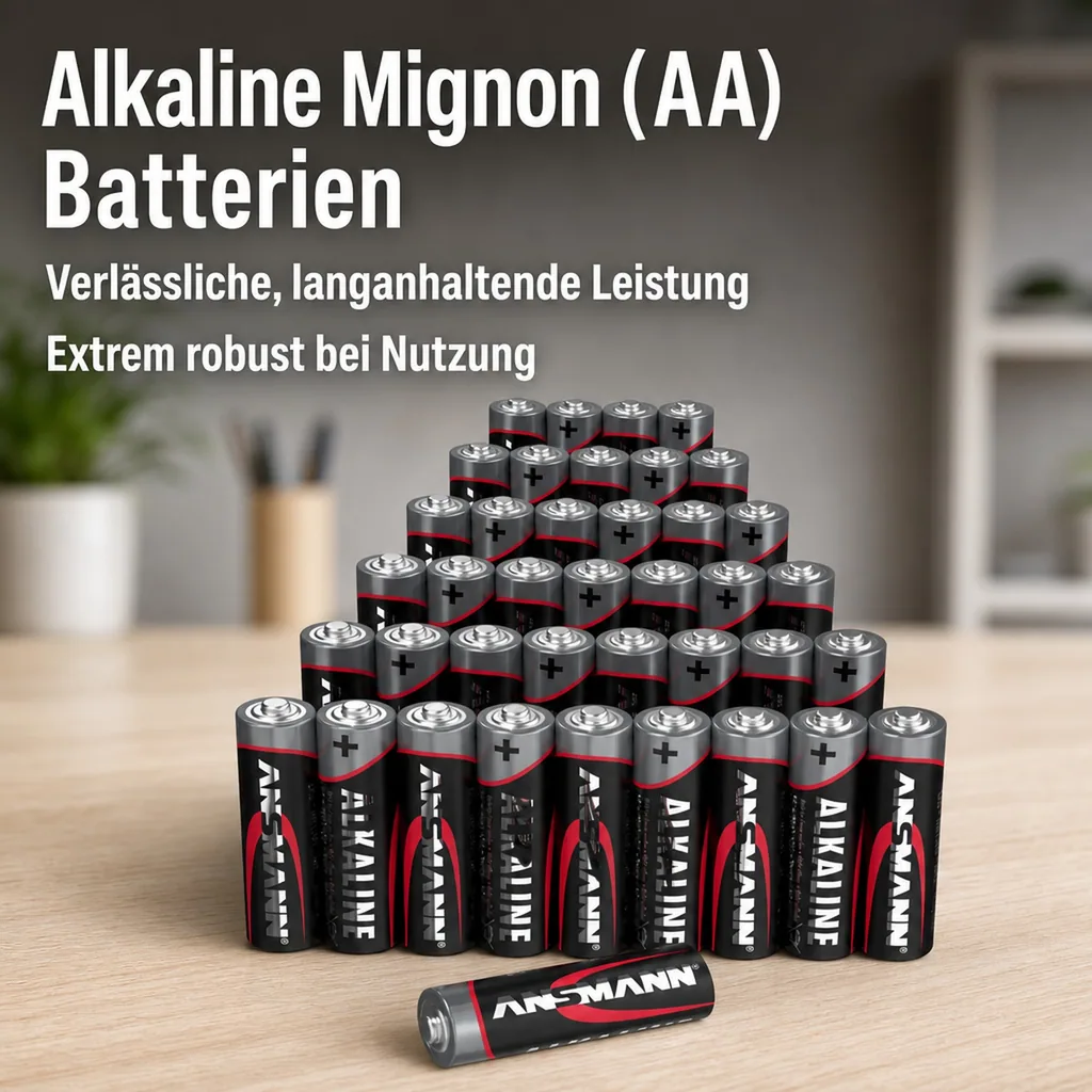Alkaline Mignon (AA) Batterien - 40 Stück