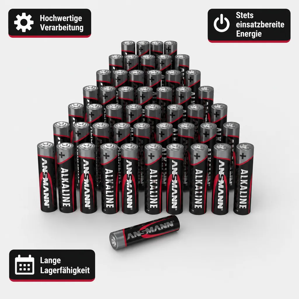 Alkaline Micro (AAA) Batterien - 40 Stück