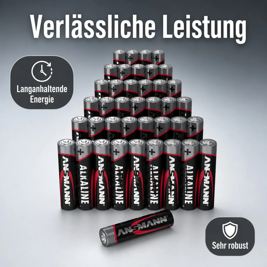 Alkaline Micro (AAA) Batterien - 40 Stück