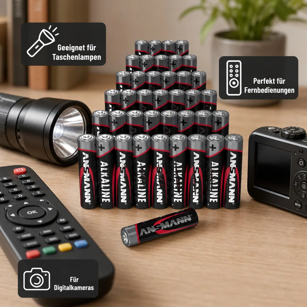 Alkaline Micro (AAA) Batterien - 40 Stück