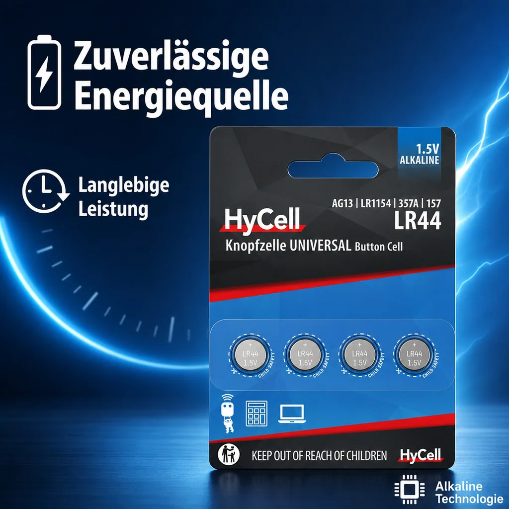 Alkaline Knopfzellen LR44 / LR1154 / AG13