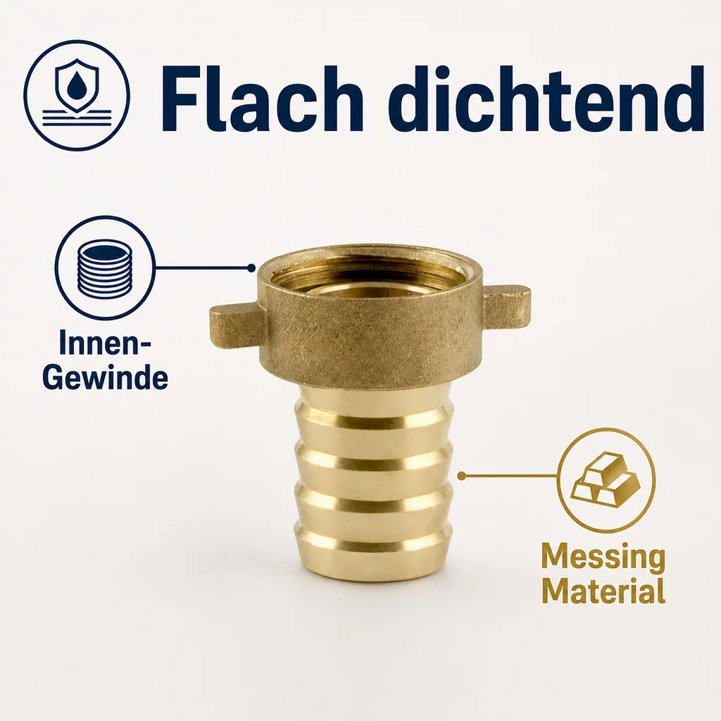 MS Schlauchverschraubung 1/2" Tülle / Überwurfmutter 3/4"