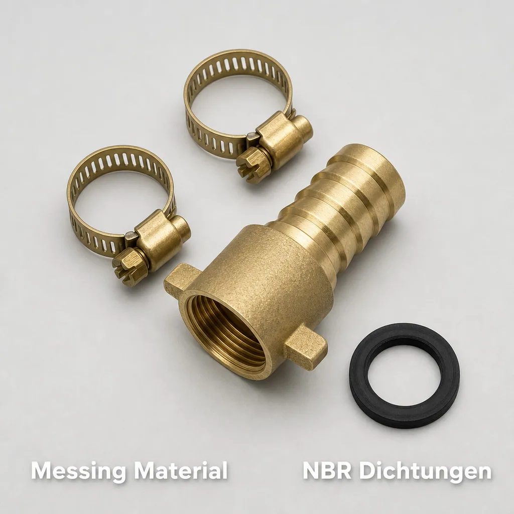 MS Schlauchverschraubung 1/2" Tülle / Überwurfmutter 3/4"