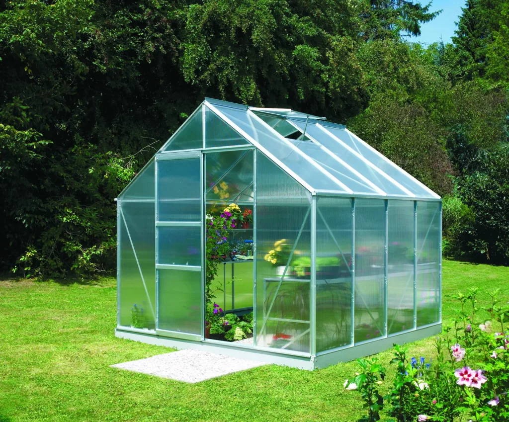 Gewächshaus Merkur 6700 HKP 4 mm, Farbe alu