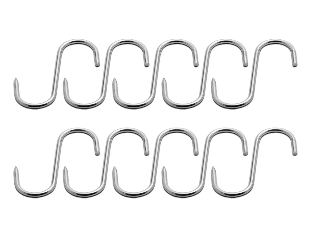 Fleischhaken, Edelstahl, 10 cm, 10 Stück