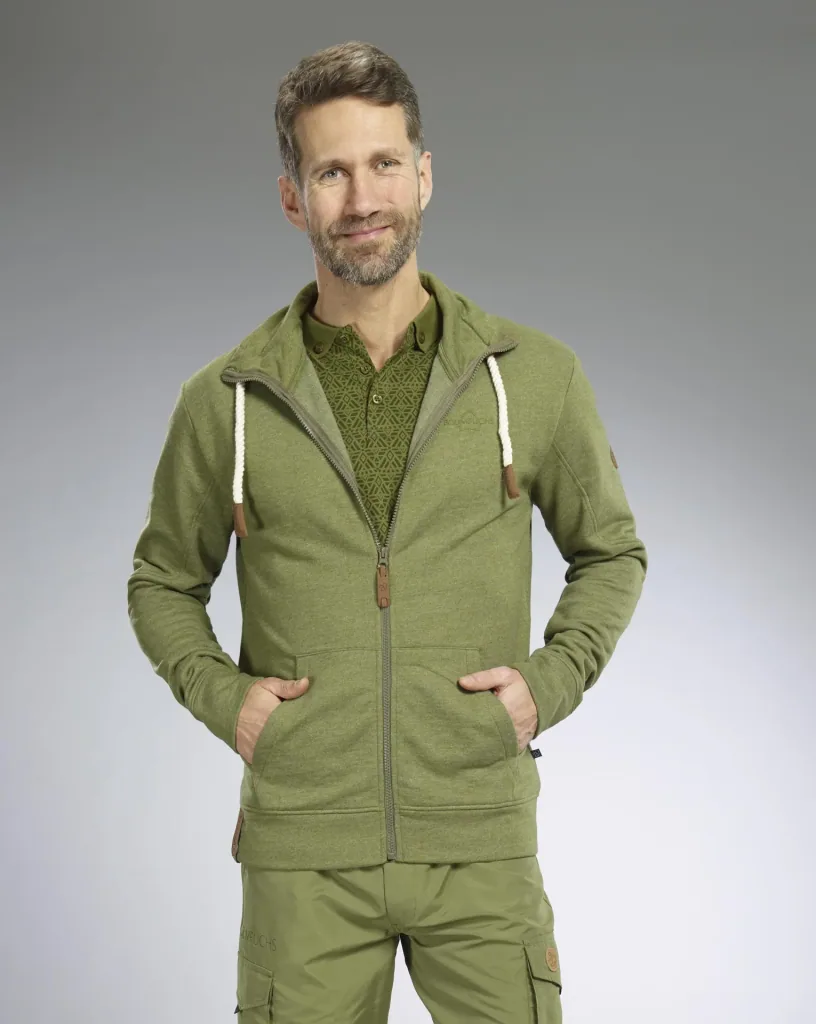 Sweatjacke, Farbe oliv, Gr.M