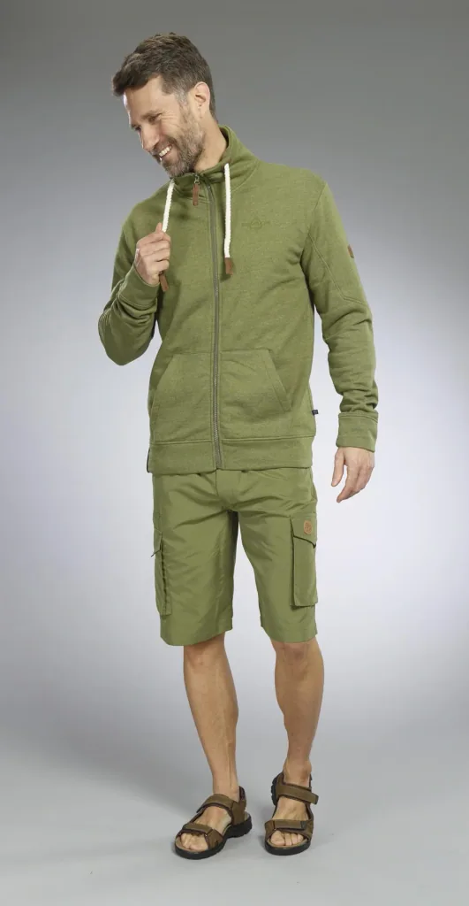 Sweatjacke, Farbe oliv, Gr.M