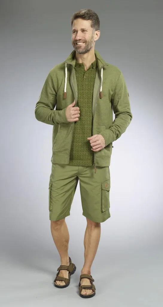 Sweatjacke, Farbe oliv, Gr.M