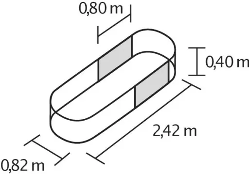 Hochbeeterweiterung Stretched 401, Farbe blank, 0,80 x 0,4 m