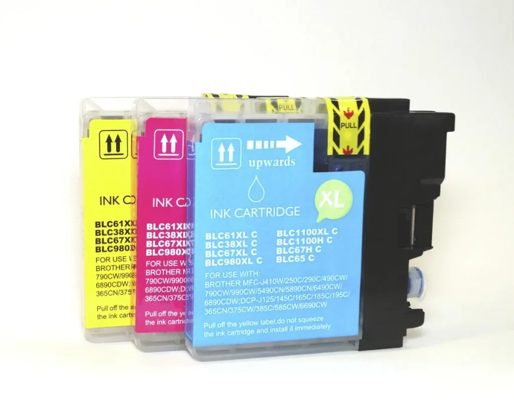 Druckerpatrone für Brother LC980/LC1100 Multipack- 3er Pack Cyan, Magenta, Gelb