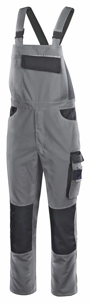 Latzhose EXTREME, grau-schwarz, Gr. S