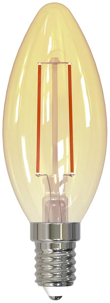 LED Retro Deko Kerzenlampe gold mit 1,5 Watt, E14, 2000 Kelvin