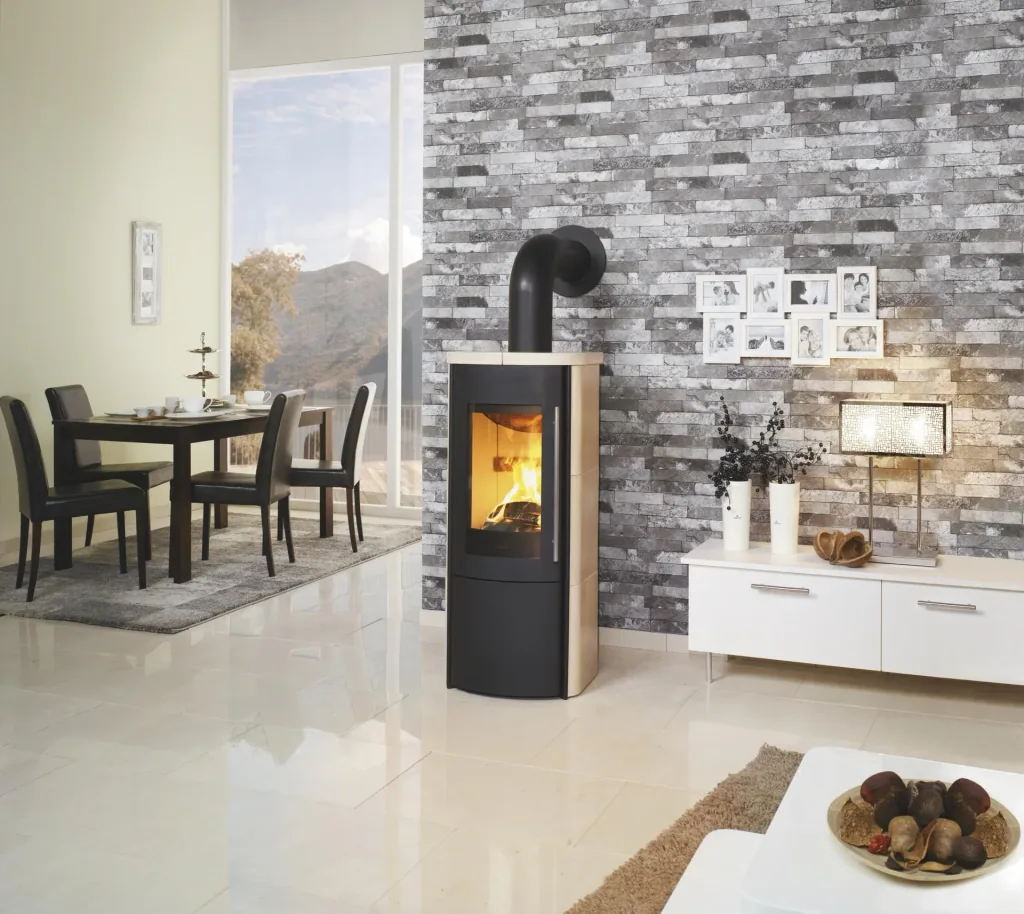 Kaminofen - Lova ECOplus RUA 6 kW - Kacheln meteor-schwarz