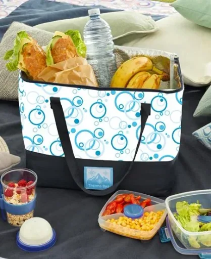 Kühltasche "Kreise blau"