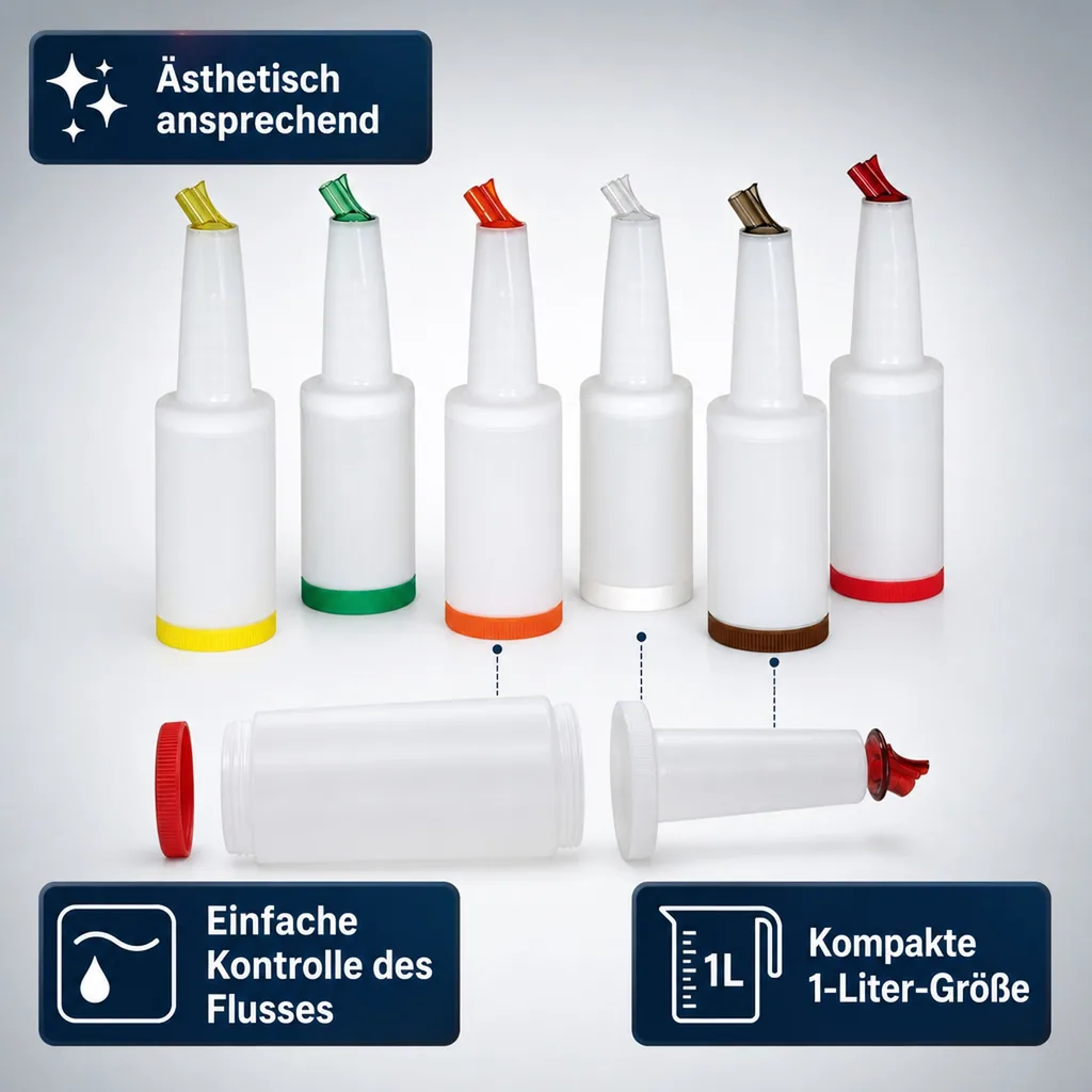 Speedbottle, Bottle-Pour-Master Flasche, 1 L, Farbe: grün