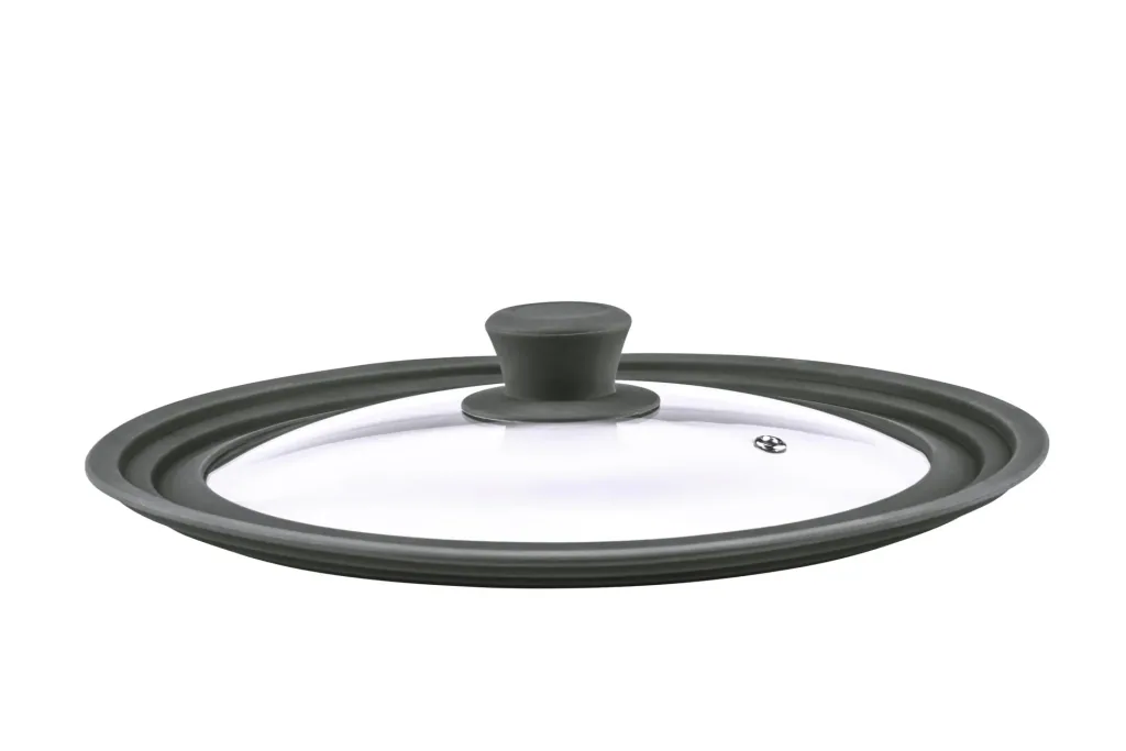 Universal - Glasdeckel mit Silikonrand für 16/18/20cm