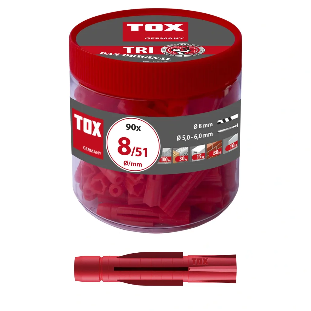 Allzweckdübel Tri 8 x 51 mm in Runddose