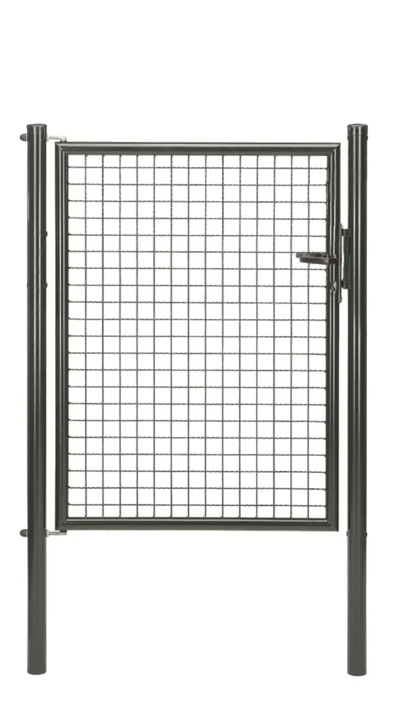 Wellengitter-Einzeltor , anthrazit-metallic, Breite 125 cm, Höhe 125 cm