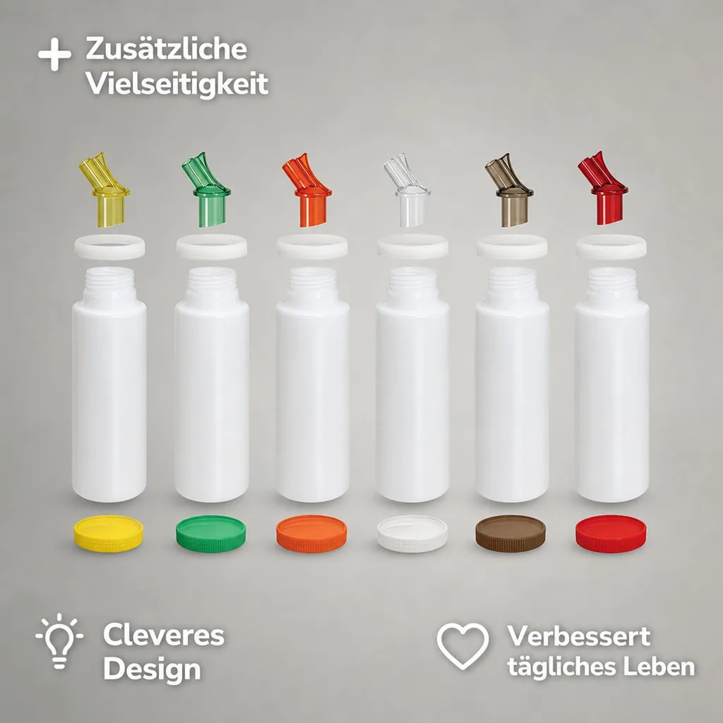 Speedbottle, Bottle-Pour-Master Flasche, 1 L, Farbe: rot