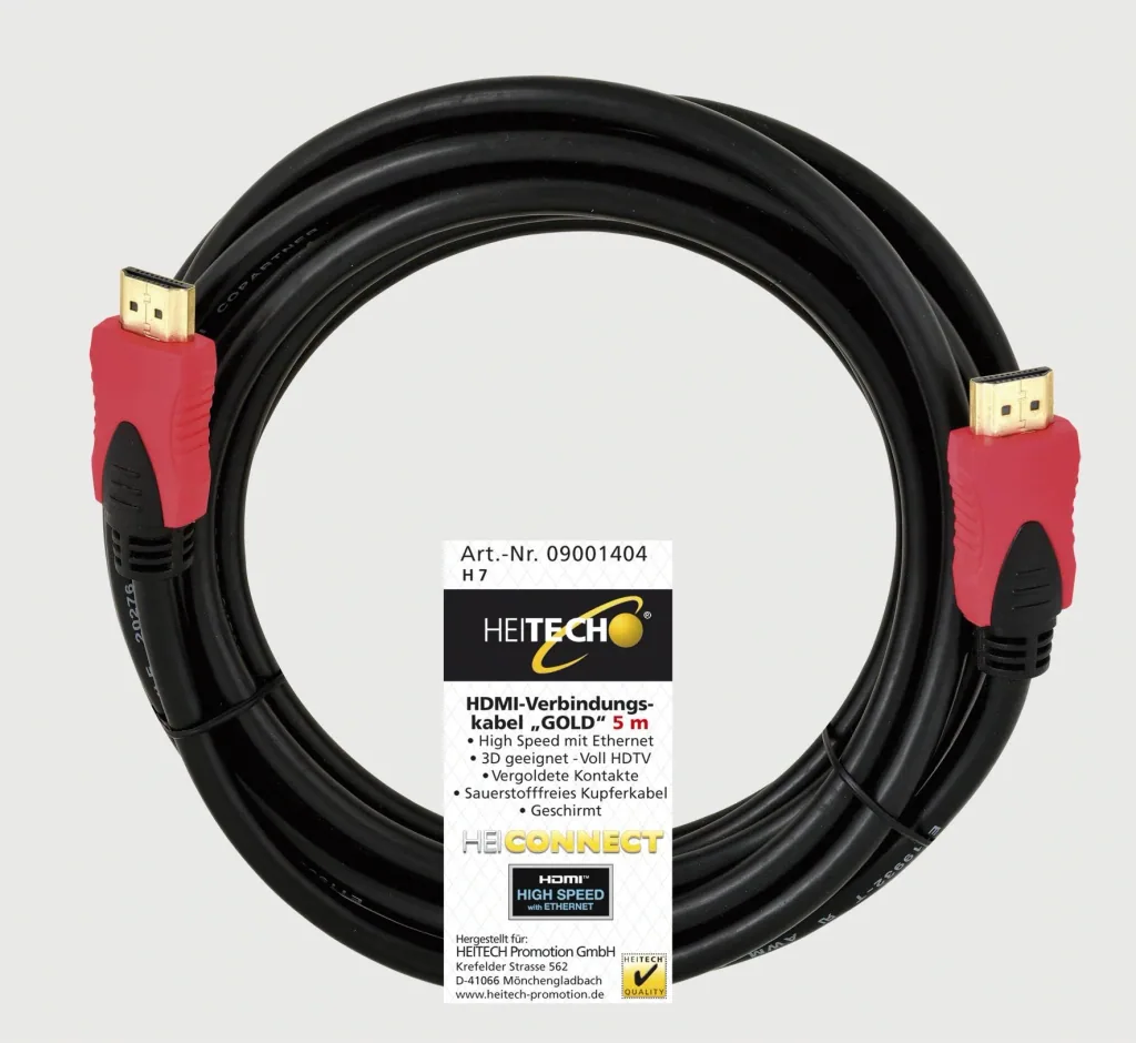 HDMI Verbindungskabel "Gold", 5m