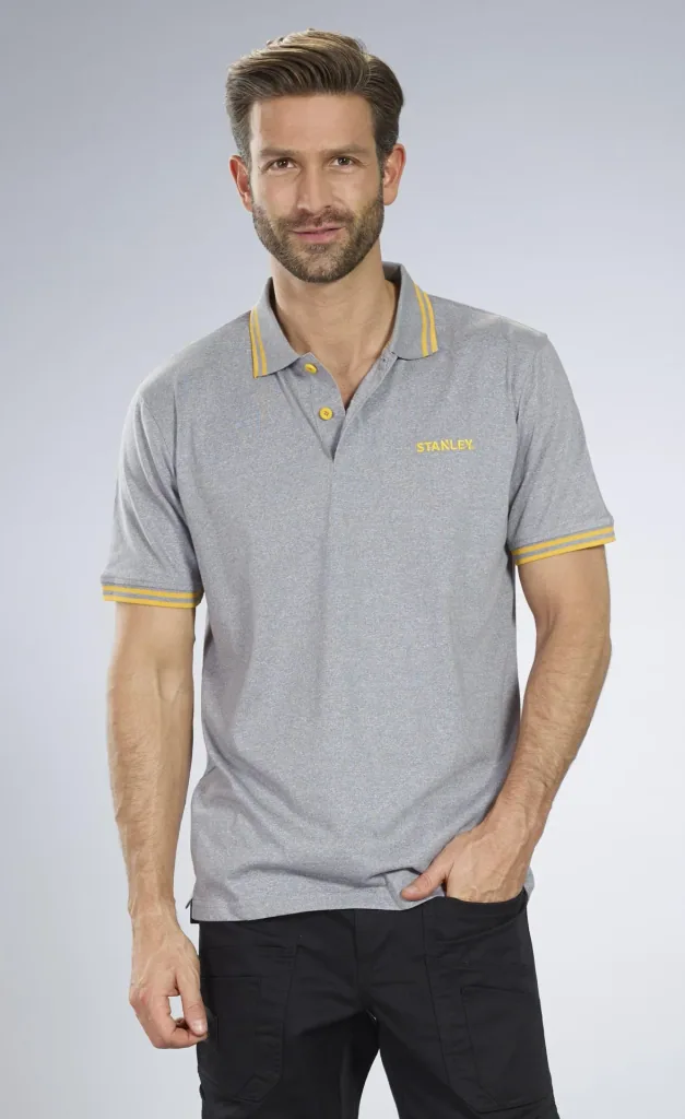Poloshirt, Farbe silber/melange, Gr.M