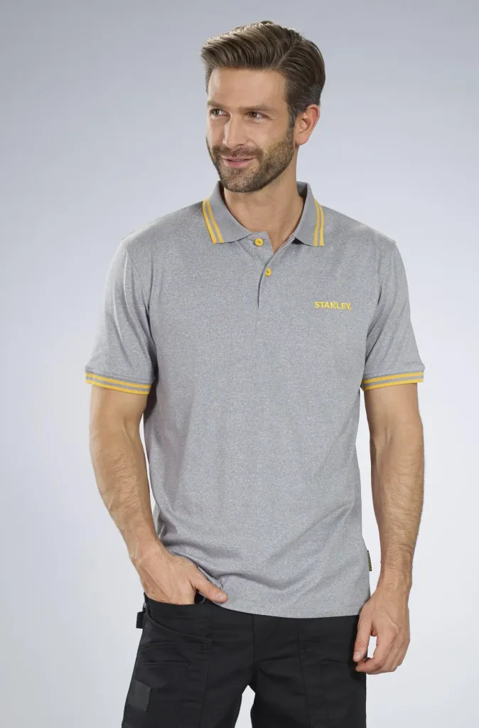 Poloshirt, Farbe silber/melange, Gr.M