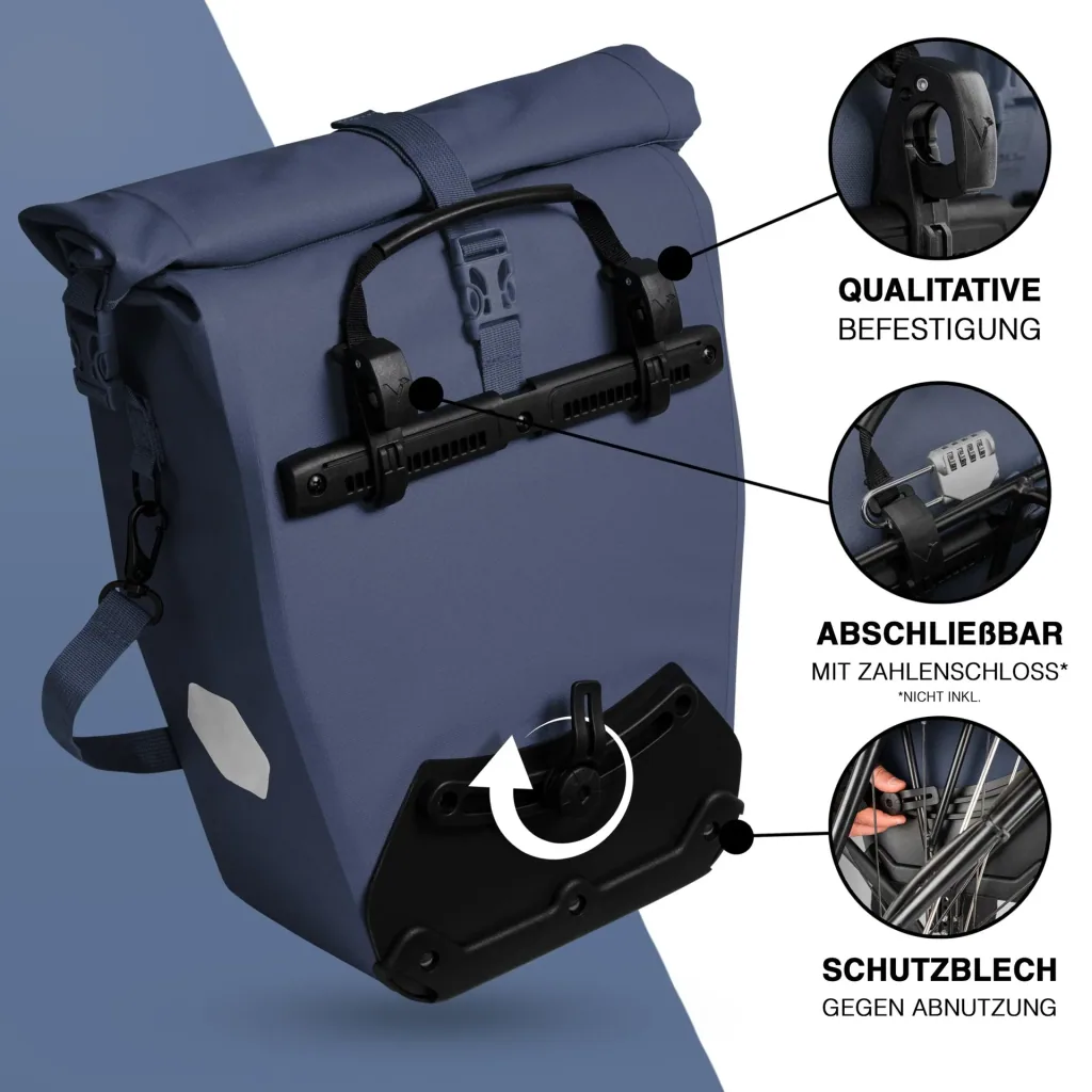 ValkOcean Gepäckträgertasche, Blau