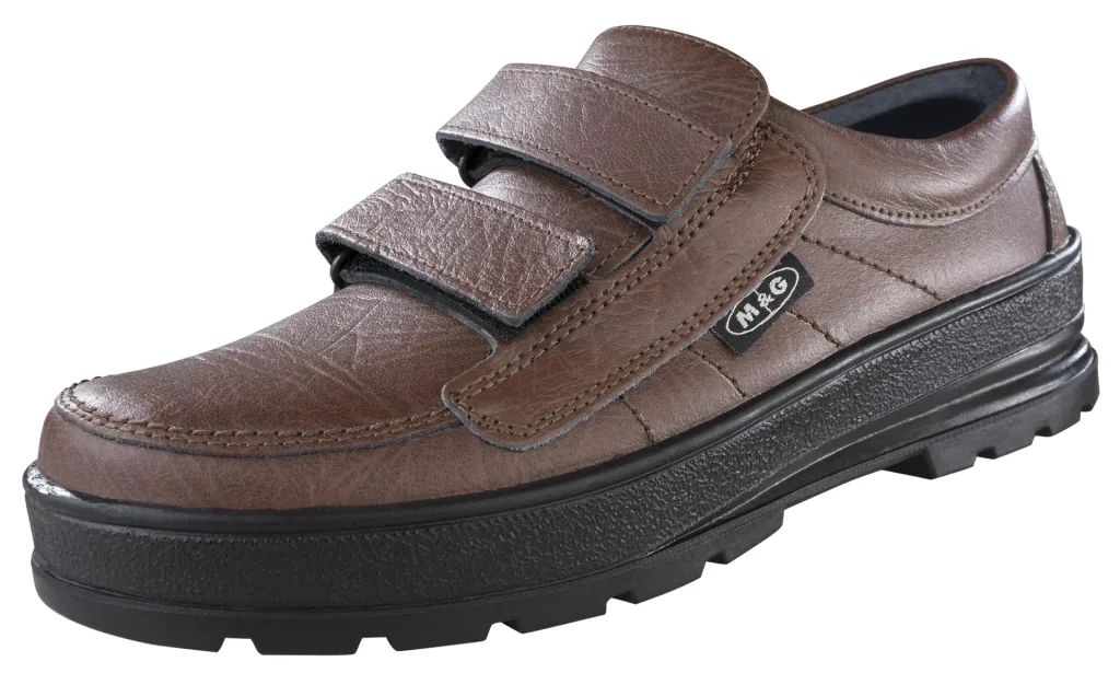 Freizeit- u. Wanderschuh mit Klettverschluss, Farbe braun, Gr. 40