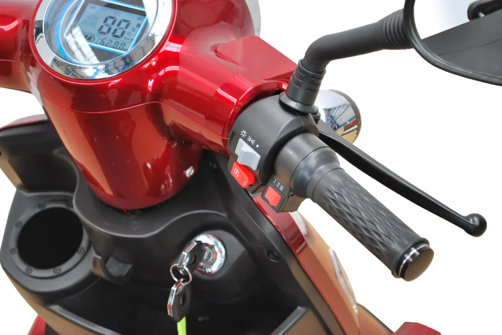 E-Scooter rot - 4 Räder - 25 km/h - Seniorenmobil