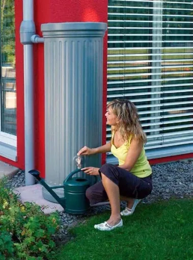 Säulentank / Regentonne "CLASSIC line", Steingrau, 330 Liter