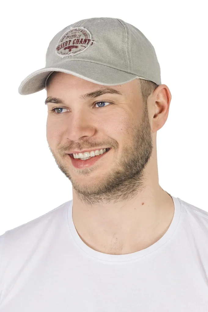 Kappe mit Stickerei, Farbe beige, Gr.57/58