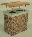Kamindach 70 x 67 cm, Kaminabdeckung aus Kupfer