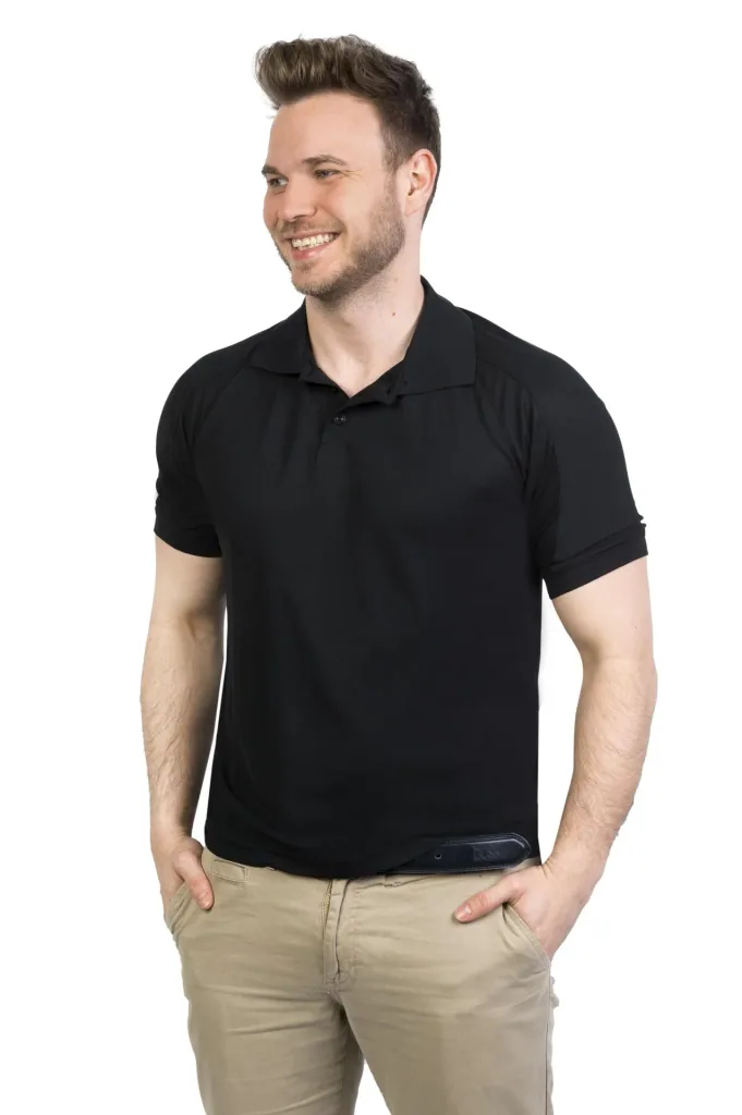 Funktions Polo-Shirt, Farbe schwarz, Gr. M