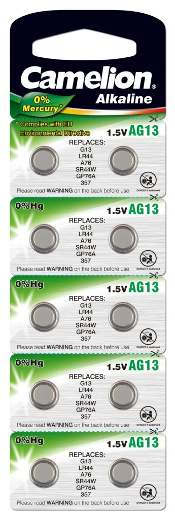 Alkaline Knopfzelle AG9/LR45, 1,5Volt, 0%HG - 10 Stück