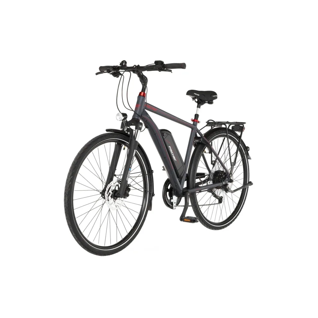 Herren E-Bike Trekking, 28 Zoll Rahmengröße 50cm, 8-Gang Kettenschaltung, anthrazit matt, VIATOR 1.0