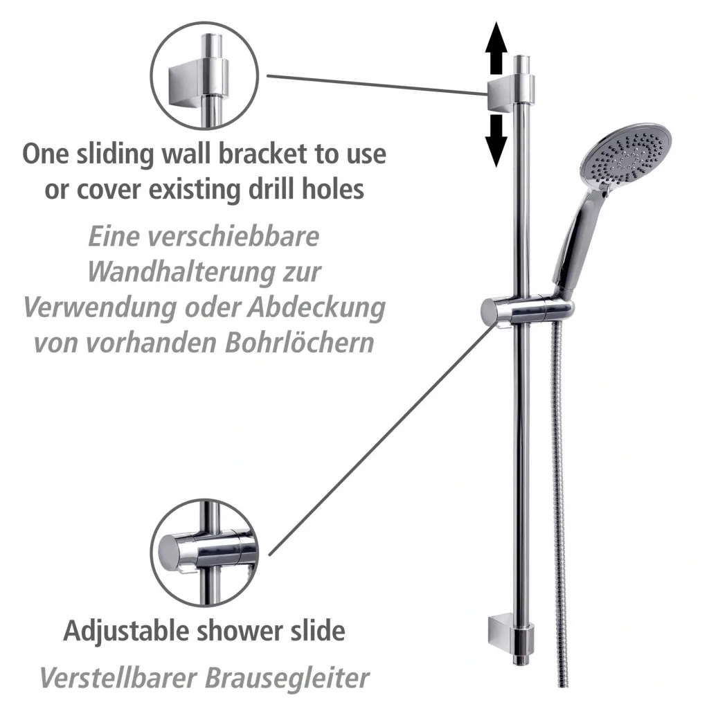 Brauseset Young Chrom, Länge Stange: 66 cm