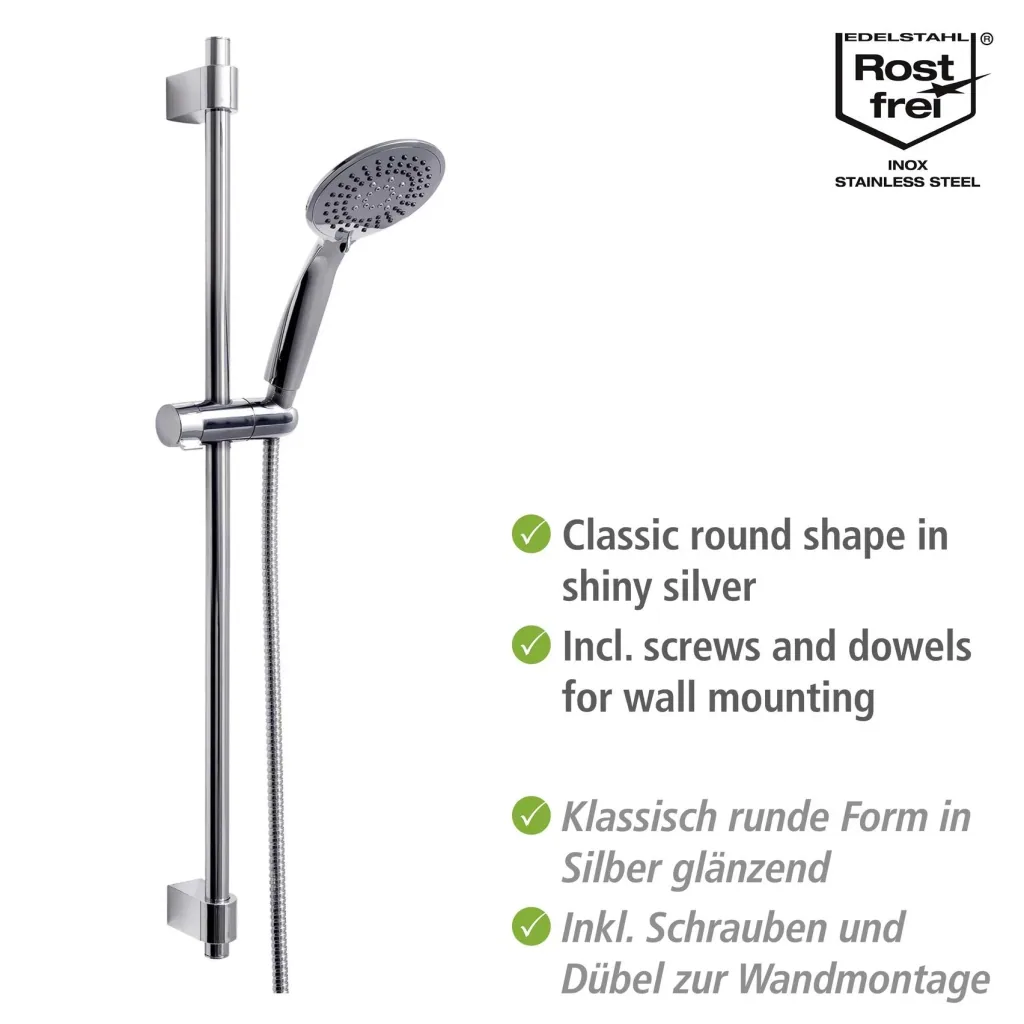 Brauseset Young Chrom, Länge Stange: 66 cm