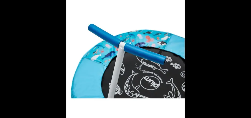 Trampolin Junior Bouncer Meeres-Sound, In- und Outdoor-Trampolin für Kinder, Haltegriff, Durchmesser 81 cm, rund